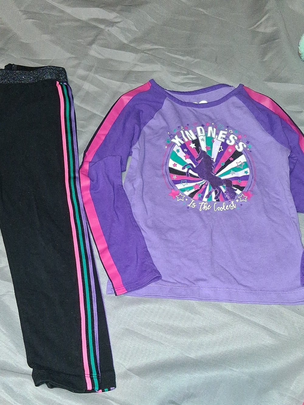 Garanimals Purple and Black Kids Matching Set